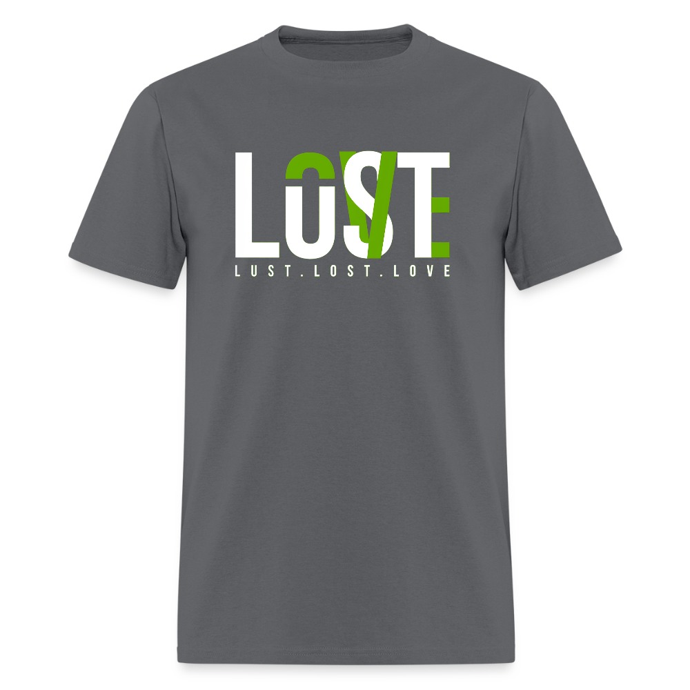 LUST. LOST. LOVE (LIME GREEN) - charcoal