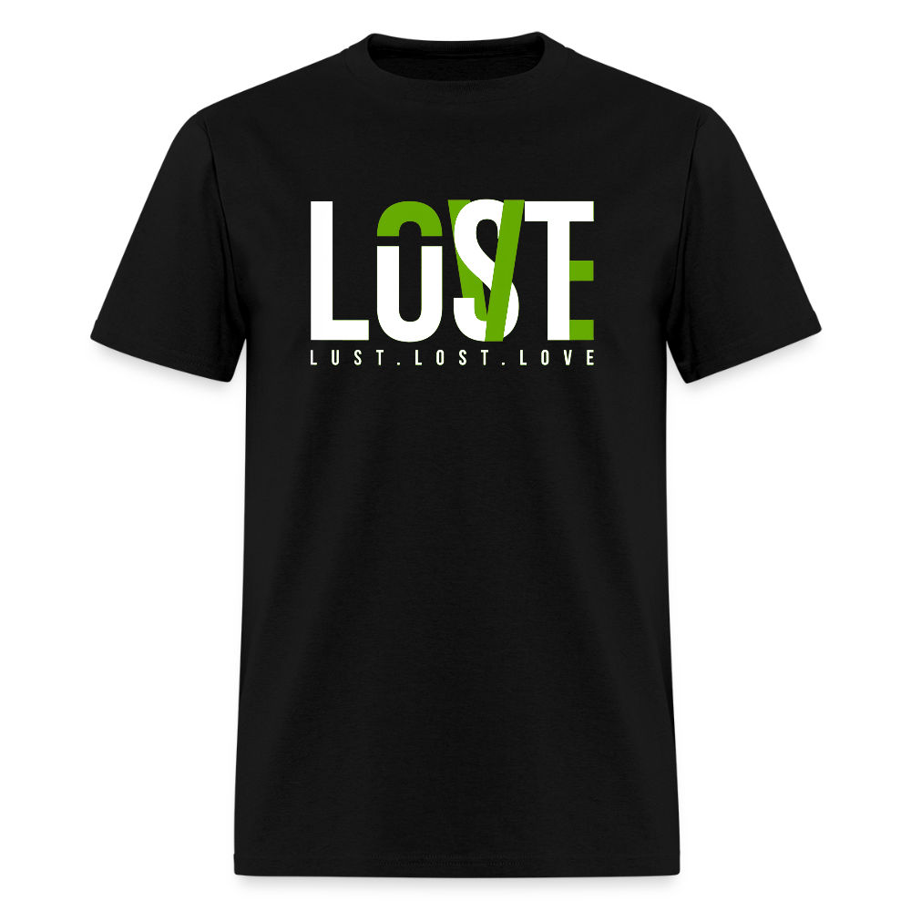 LUST. LOST. LOVE (LIME GREEN) - black